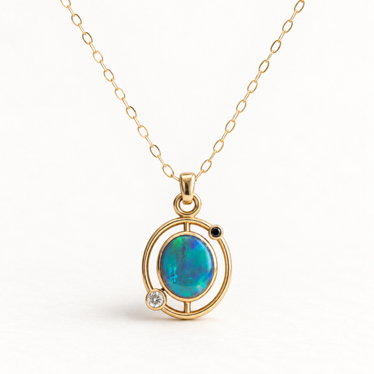14K Australian Opal Necklace