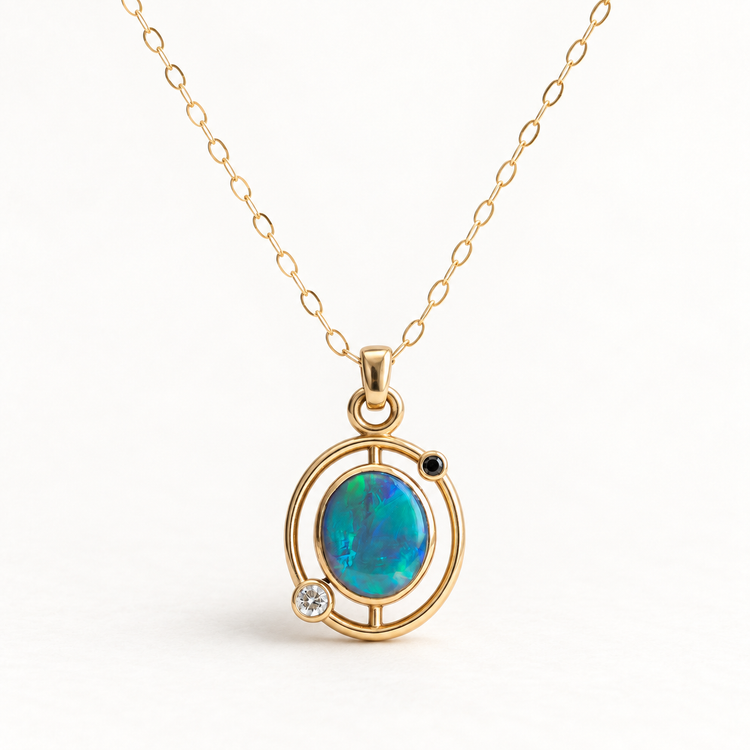 14K Australian Opal Necklace