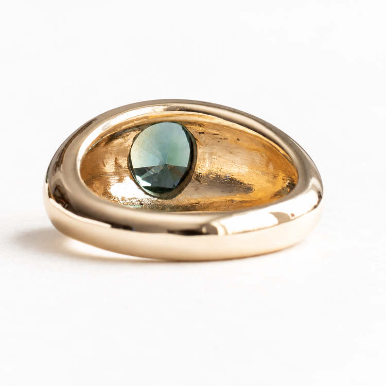14k Parti Sapphire Dome Ring