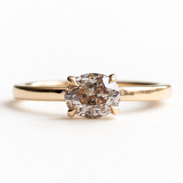 18K East West Diamond Ring