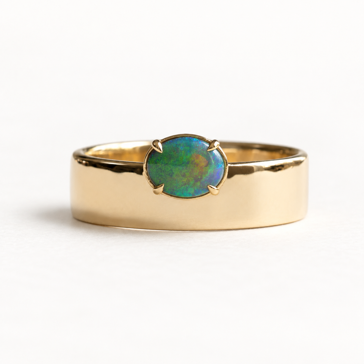 14K East West Opal Ring