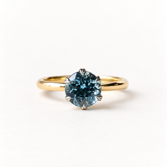 14K Aquamarine Engagement Ring