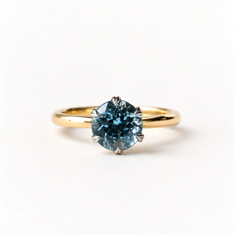 14K Aquamarine Engagement Ring