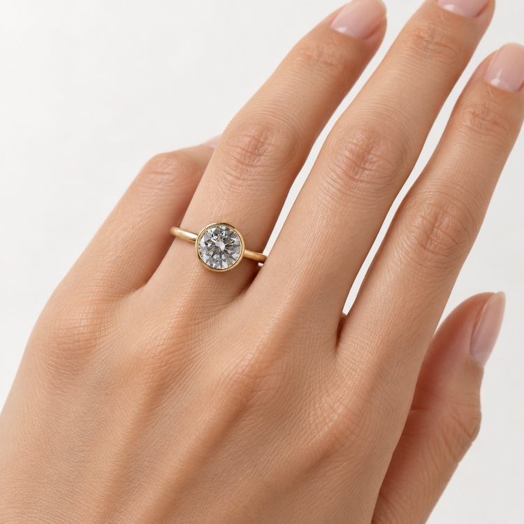 14K 2.5 Carat IGI Lab Diamond Engagement Ring