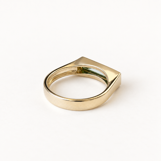 14k Yellow Gold Tourmaline Ring, Size 7