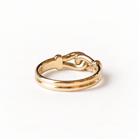 14k Yellow Gold Bucket Ring