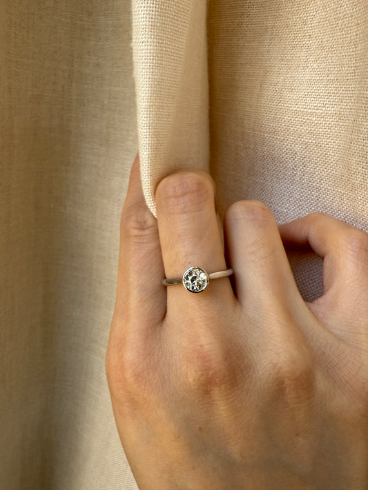 GIA Platinum 0.70 Carat Engagement Ring