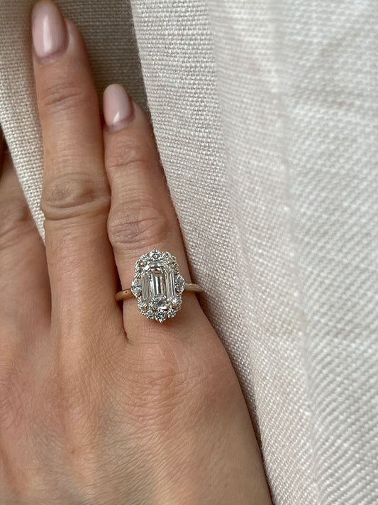 14K 3.01 Carat Lab Diamond Engagement Ring