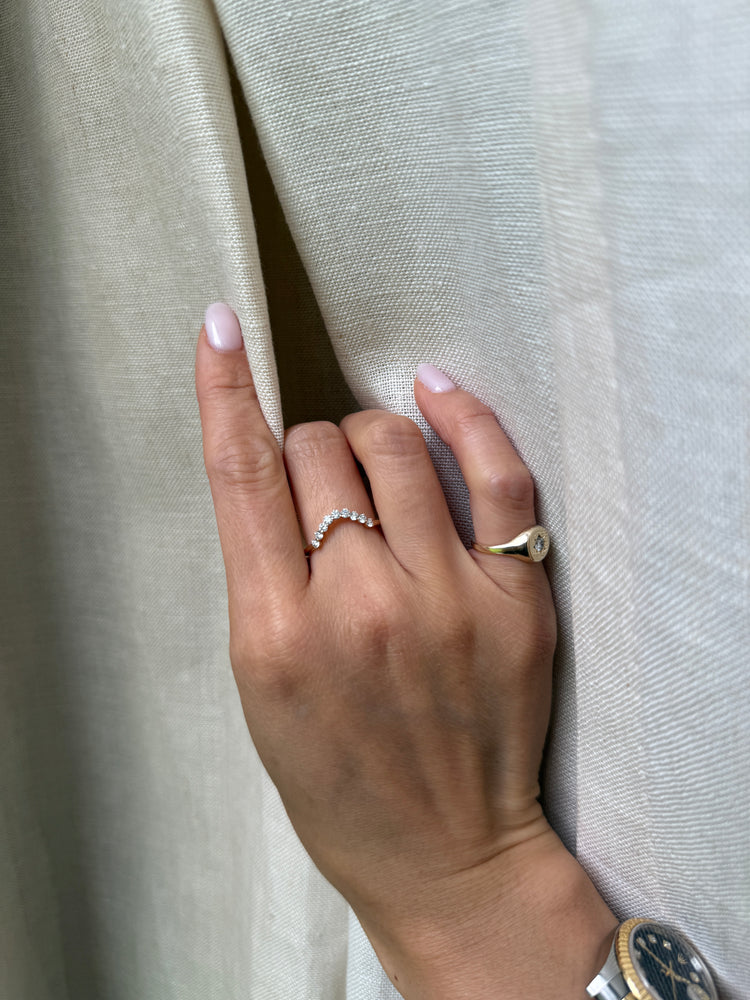 14K  Diamond Ring Guard