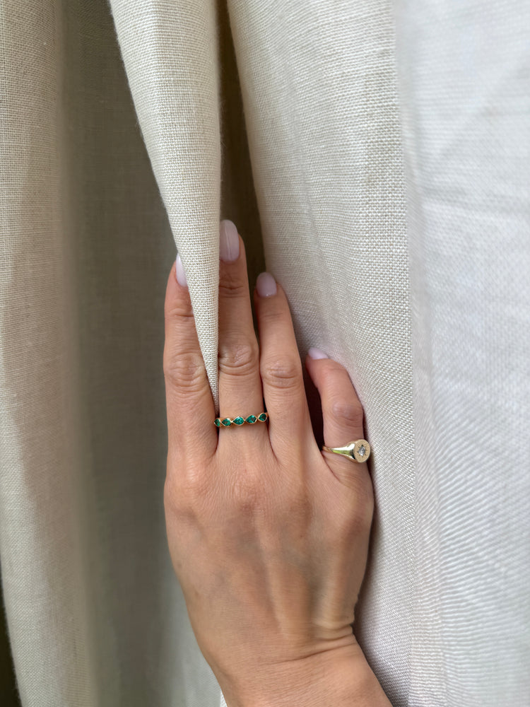 14K 0.5 CTW Emerald Ring