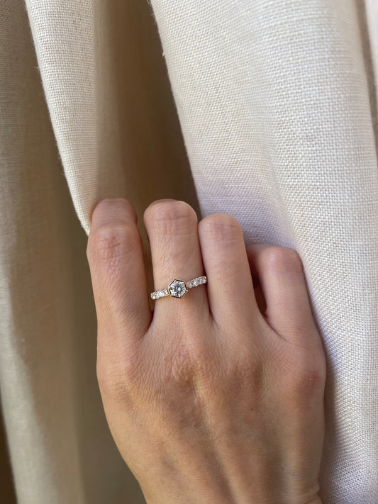 14K GIA 0.5 Carat Diamond Engagement Ring