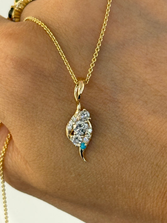 14K 0.5CTTW Diamond Pendant Necklace