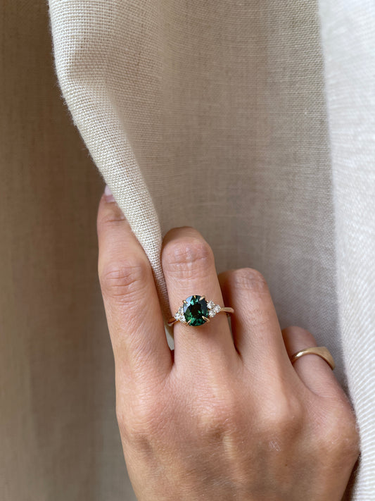 2.1 Carat Green Tourmaline Ring