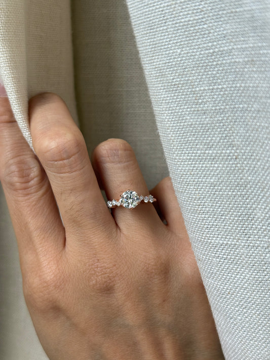 14K Rose Gold Lab Diamond Engagement Ring