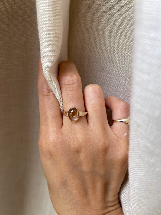 14K Gold Needle Ring