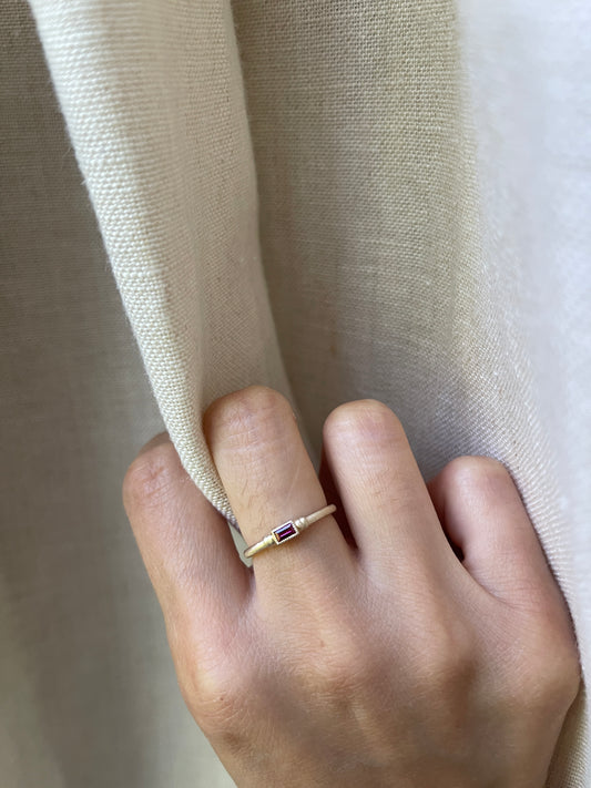 Baguettte Ruby Ring