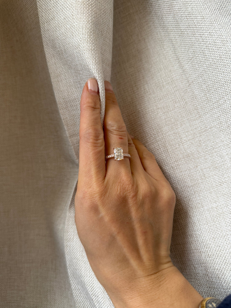 14K Yellow Gold Lab Diamond Engagement Ring