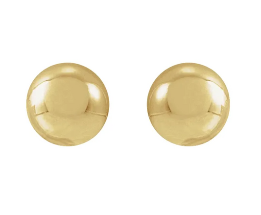 14K Gold Ball Stud Earrings