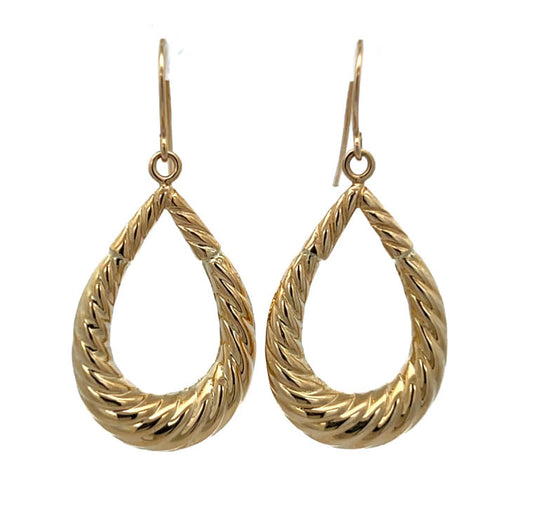 14K Gold Dangle Drop Earrings