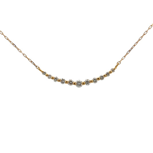 18k Yellow Gold Diamond Necklace