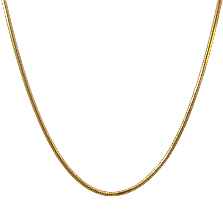 14K Gold Boa Snake Necklace 16"