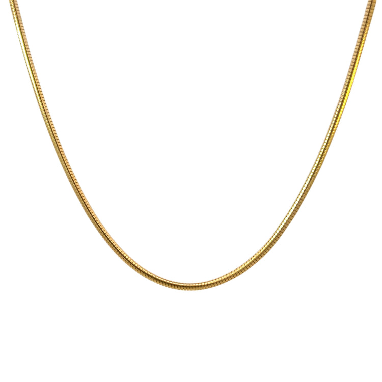 14K Gold Boa Snake Necklace 16"