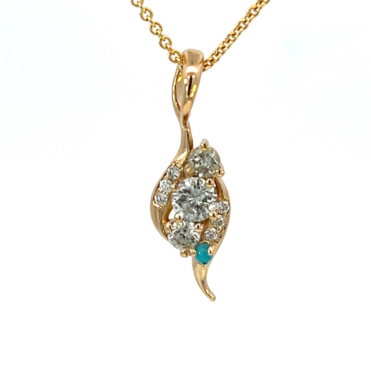 14K 0.5CTTW Diamond Pendant Necklace