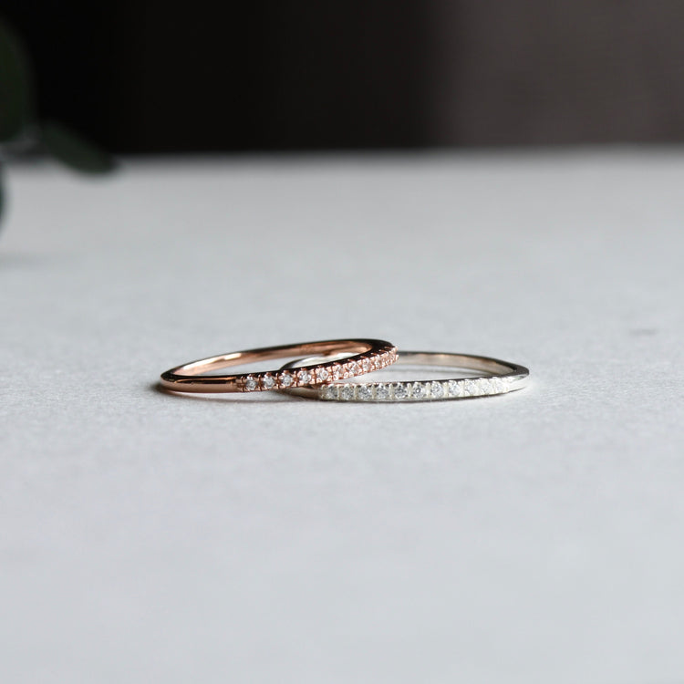 Sterling Silver Half Eternity Ring