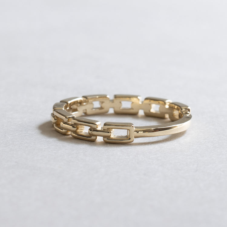 14K Gold Chain Link Ring