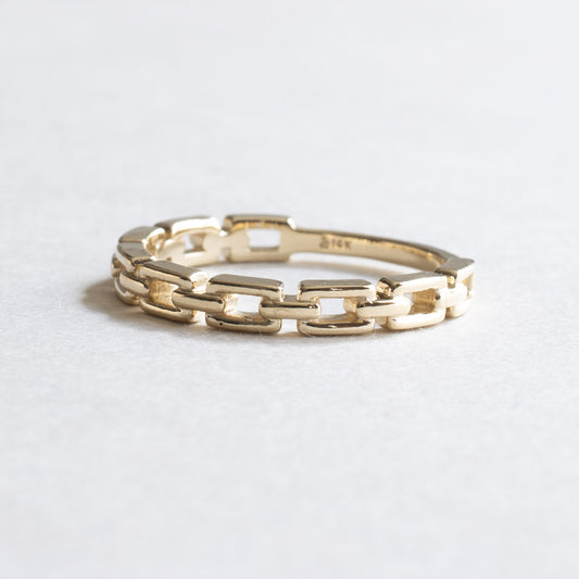 14K Gold Chain Link Ring