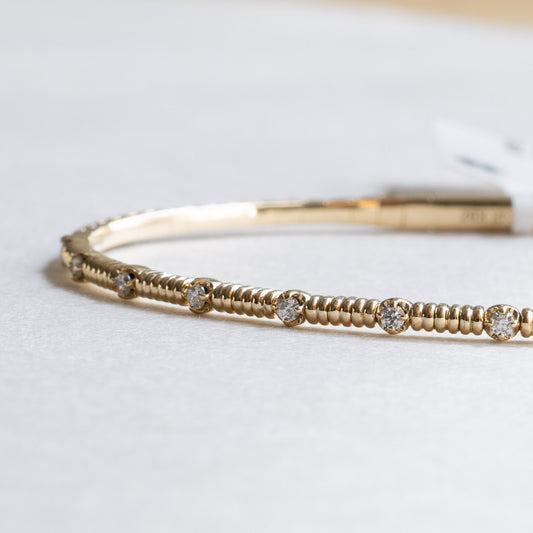 14k Gold & Flexible Diamond Bangle