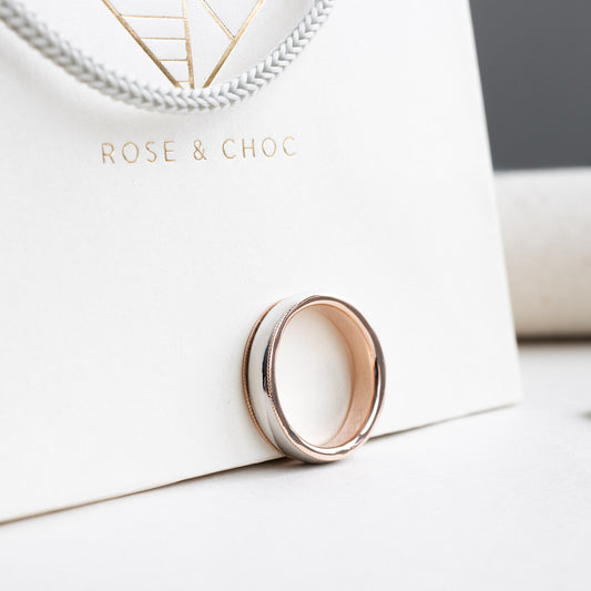 5mm Platinum Two Tone Wedding Band