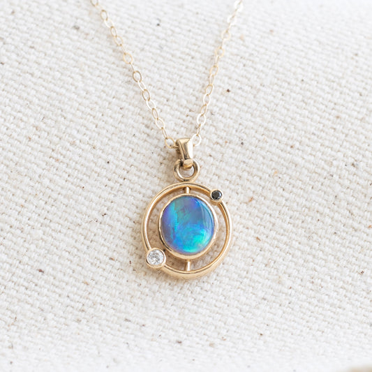 14K Australian Opal Necklace