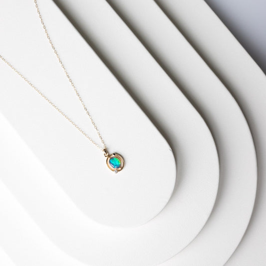 14K Australian Opal Necklace