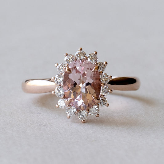 14K Pink Morganite Ring
