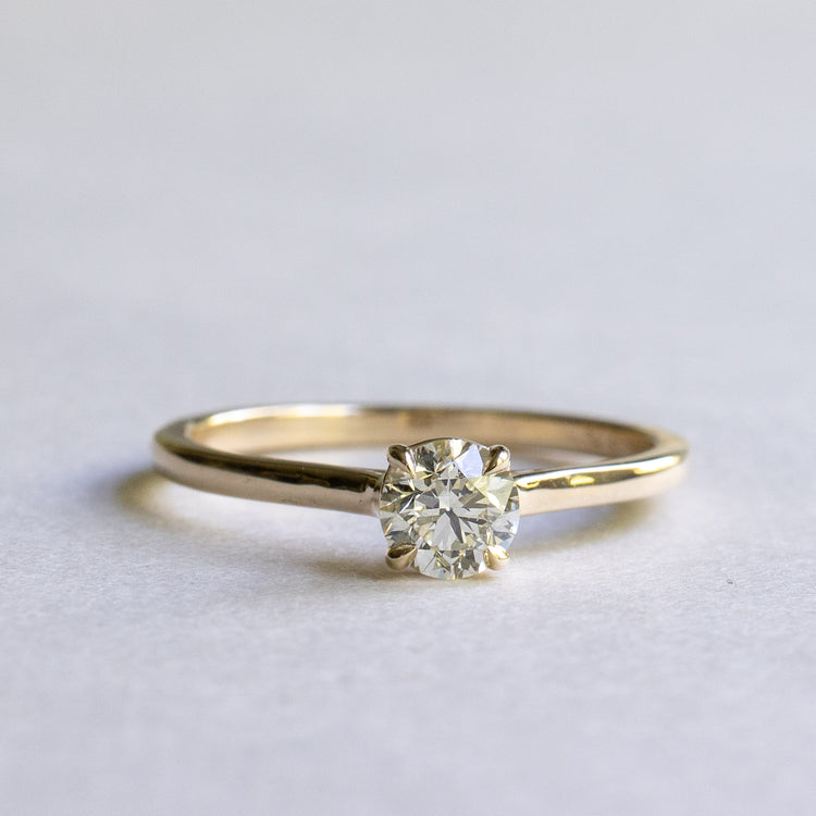 14K Gold 0.5 CT Diamond Solitaire Ring