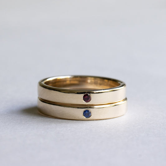 14k 3mm Sapphire Band