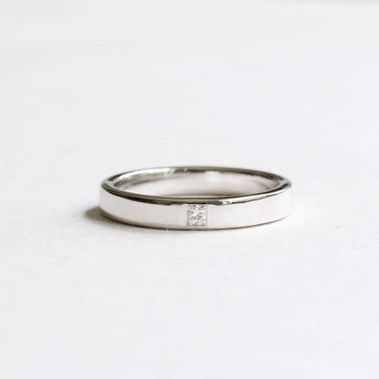 14K Princess Cut Diamond Band