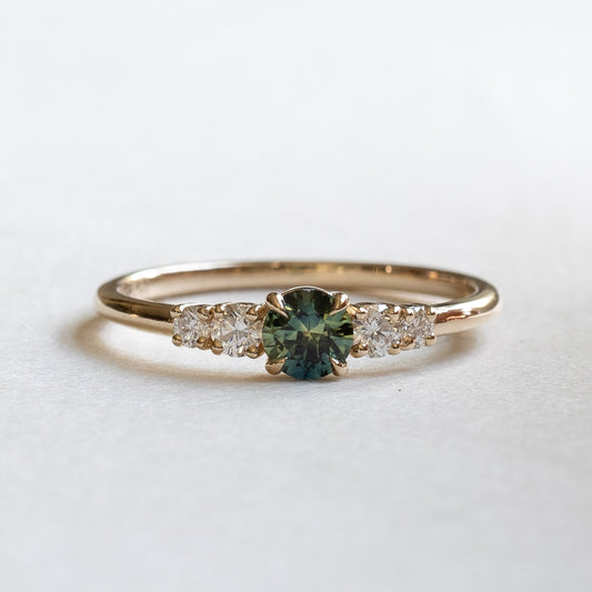 0.53TCW Sapphire Diamond Ring