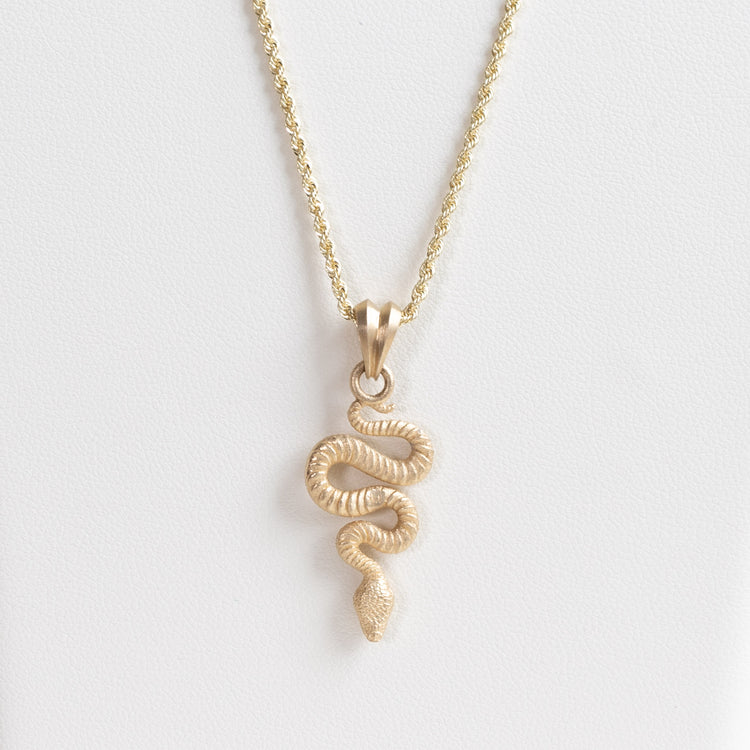 14K Snake Necklace