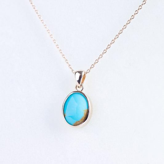 14K Kingman Turquoise Necklace