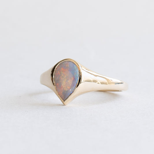 0.60 Carat Pear Opal Ring