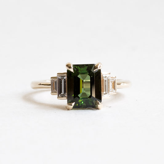 2.5 Carat Tourmaline Diamond Engagement Ring
