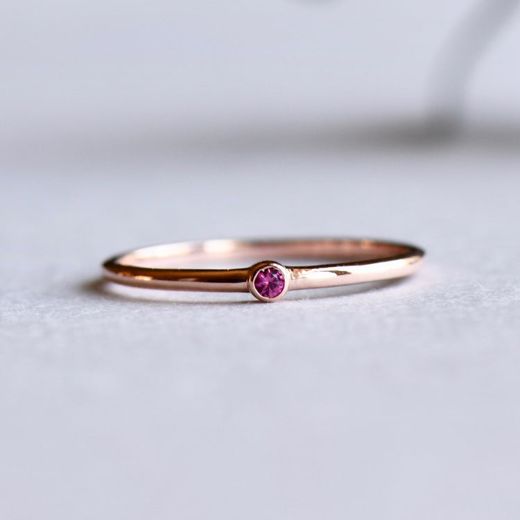 Rose gold ruby ring