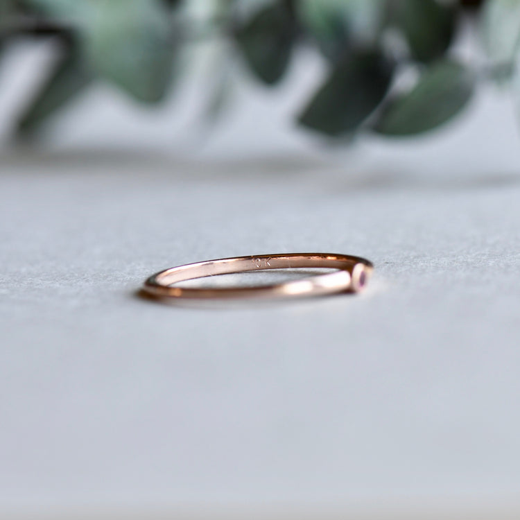 14k Rose Gold Ruby Ring