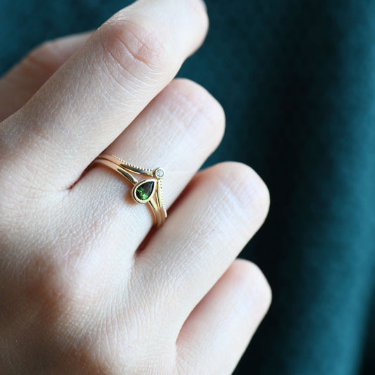 14K Tourmaline Ring Set