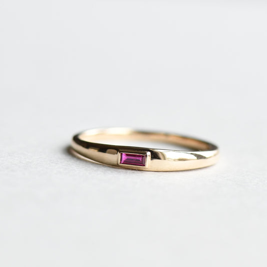 14K Baguette Ruby Ring