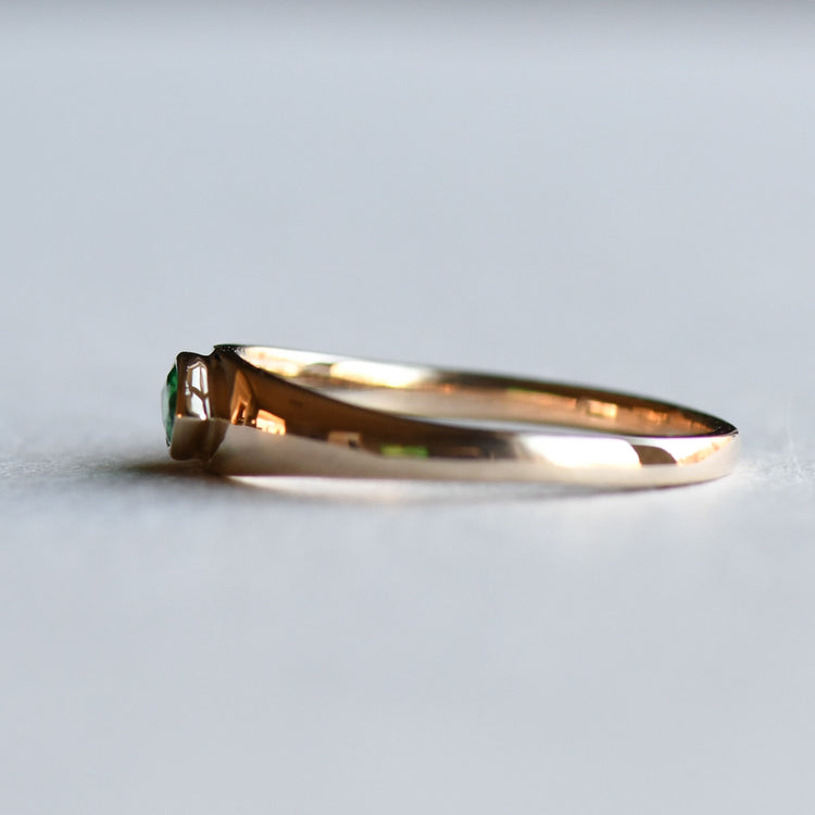 14K Marquise Emerald Signet Ring