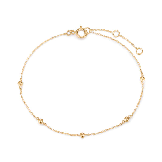 14K bead bracelet