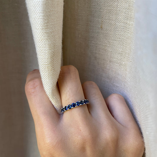 1.95 TCW Sapphire Platinum Band